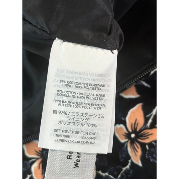 J. Crew Skirt Women's 4 Multicolor A-line Skirt in Mirrored Floral w/ lining - Picture 5 of 10